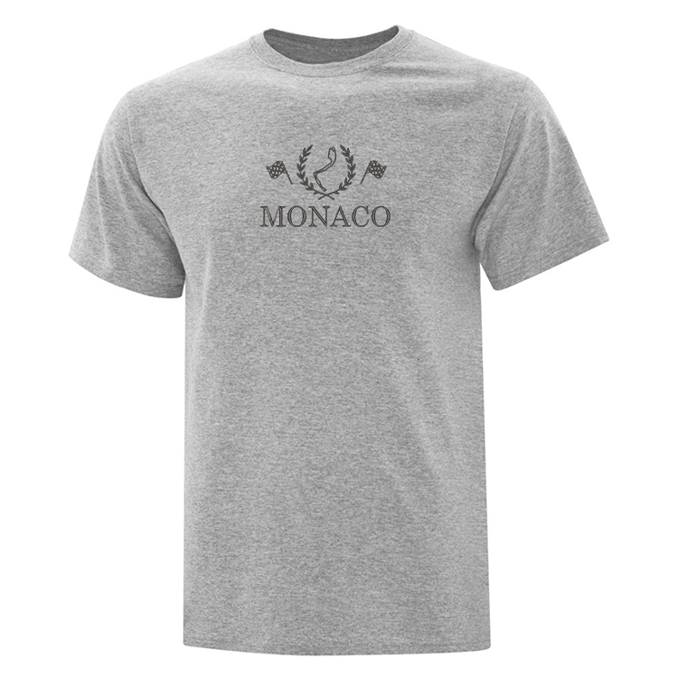 t-shirt gris pâle circuit course monaco formule 1