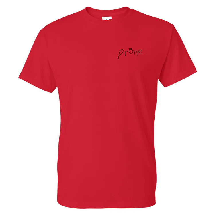 t-shirt rouge prone logo classique entreprise quebecoise