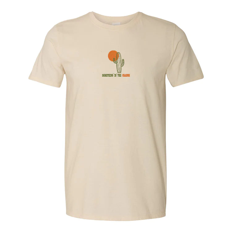 t-shirt beige something in the orange country musique