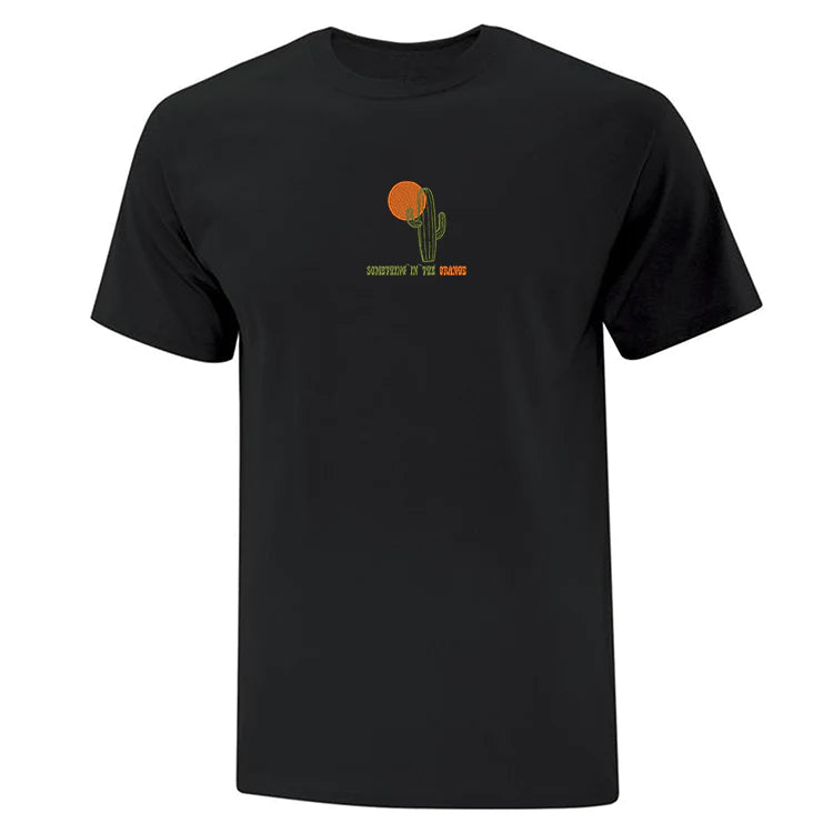 t-shirt noir something in the orange country musique