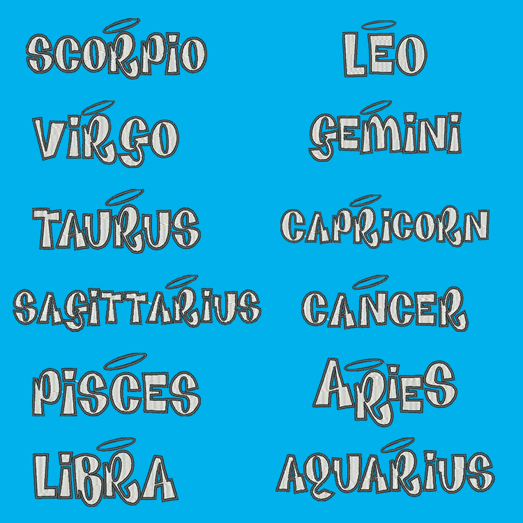 Signes zodiaques modèles de broderie