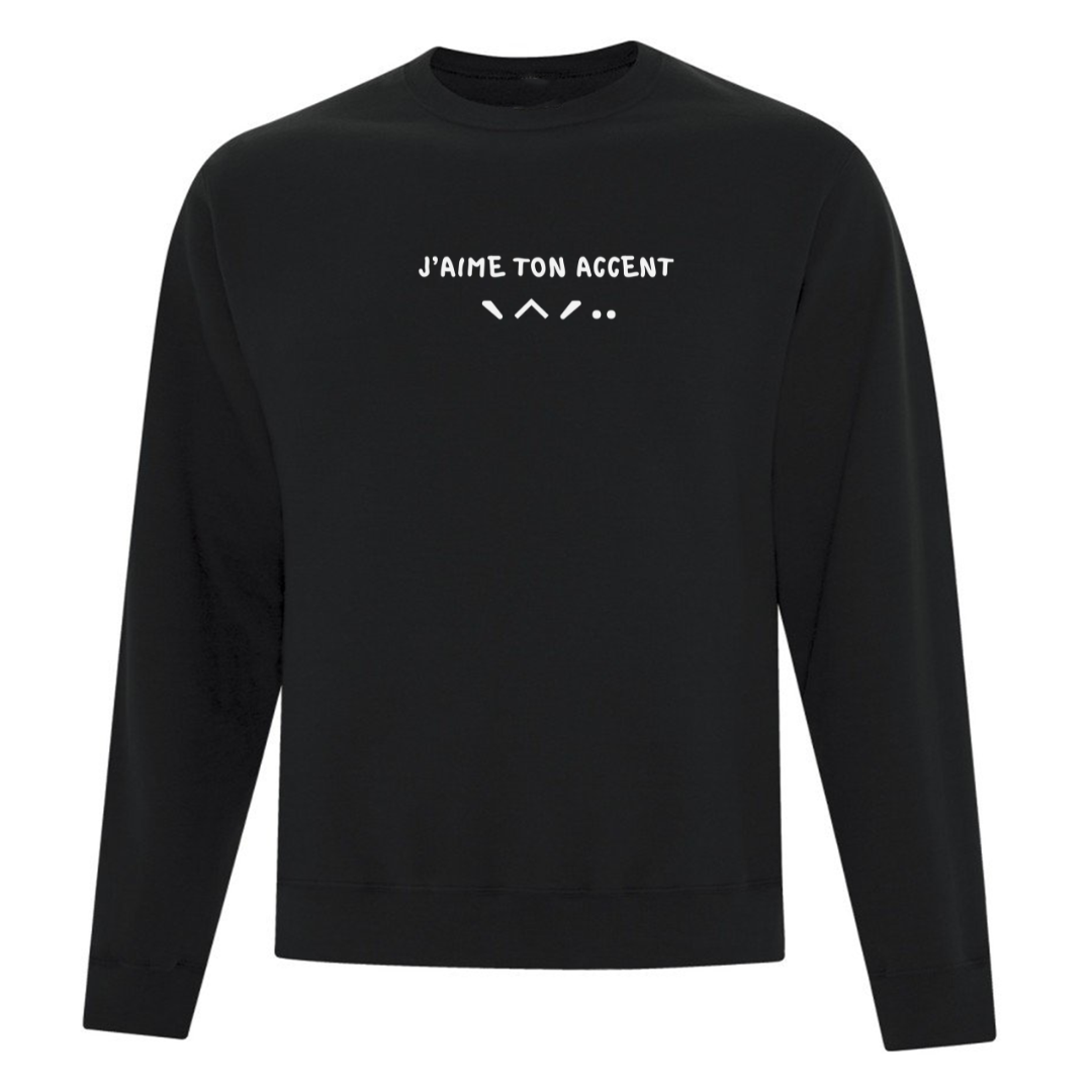 Embroidered "I Love Your Accent" Crewneck