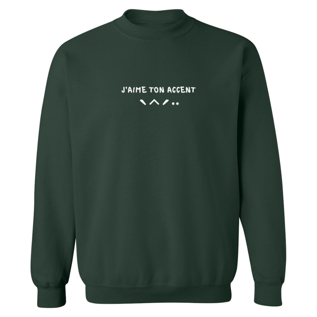 Crewneck "J'aime Ton Accent" brodé