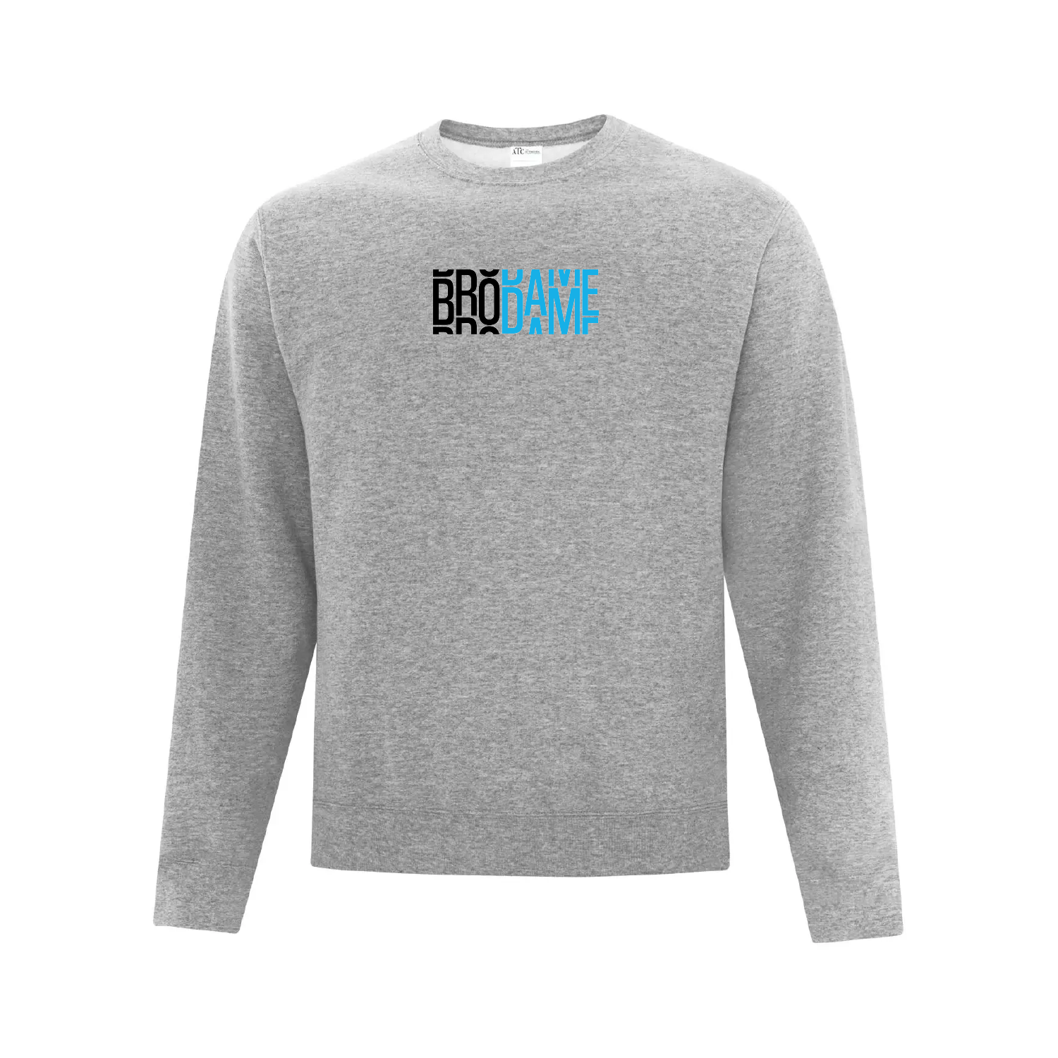 crewneck bleu marin brodame lottery brodé au centre en noir et bleu