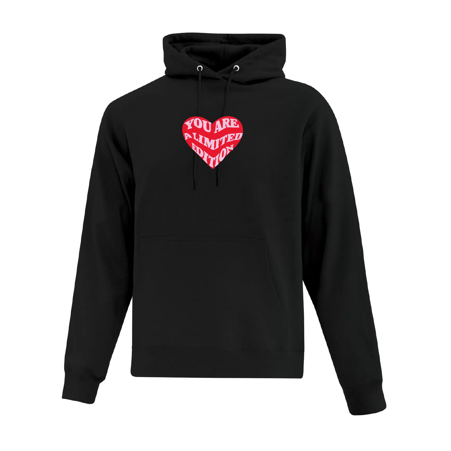 hoodie noir limited edition coeur brodé journée de la femme