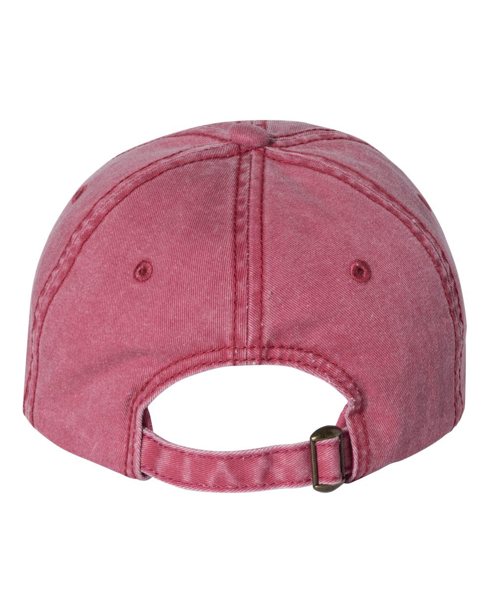 dos de la casquette délavée ajustable rouge