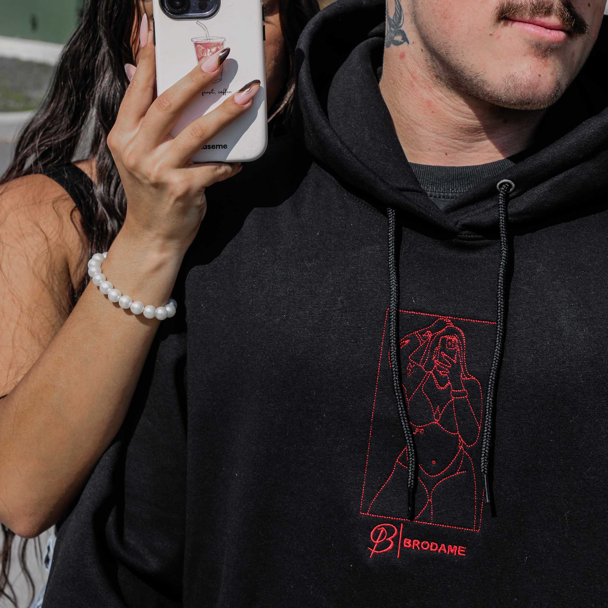 SPICY Silhouette Embroidered Custom Hoodie