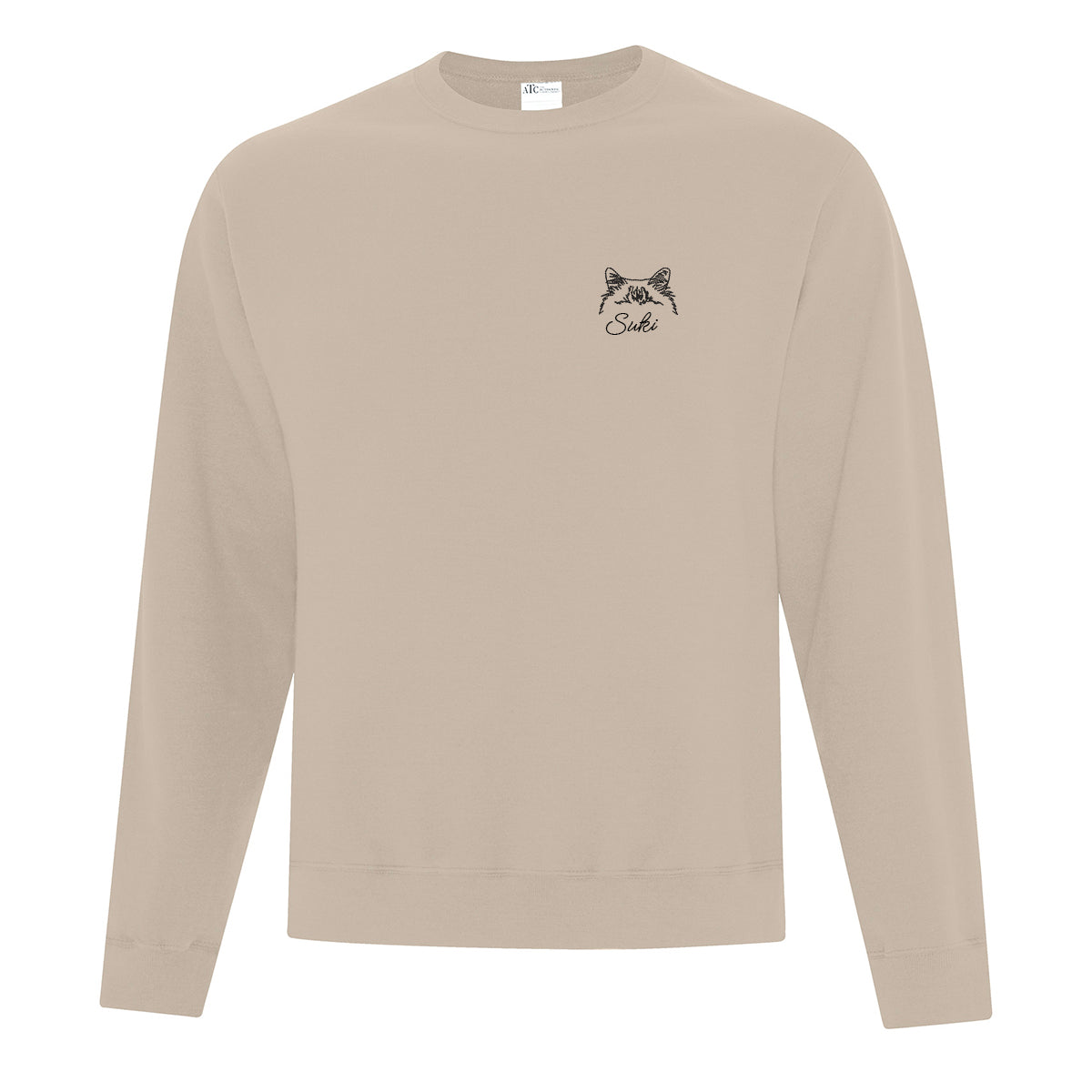 Crewneck personnalisé Oreilles de chat brodé