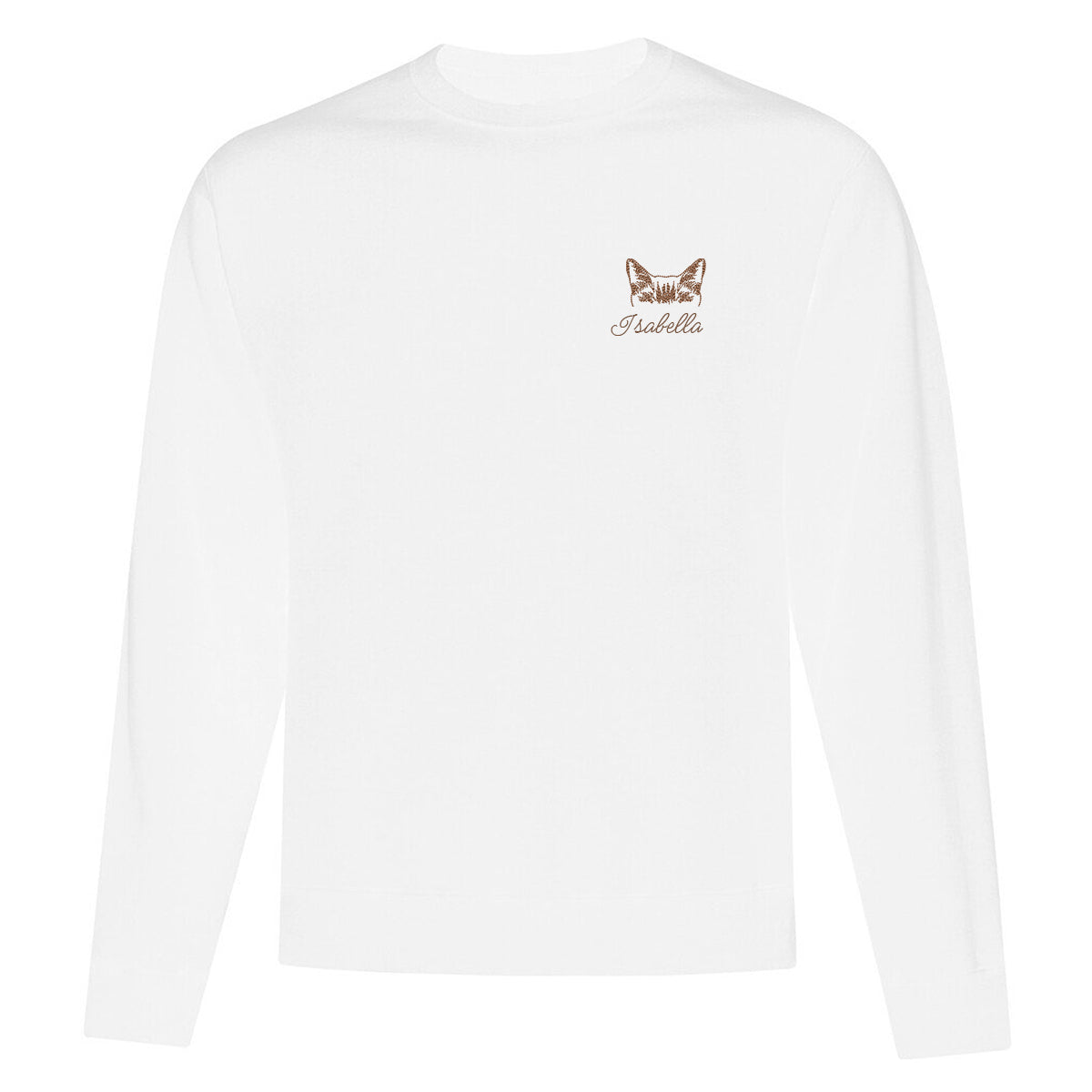 Crewneck personnalisé Oreilles de chat brodé