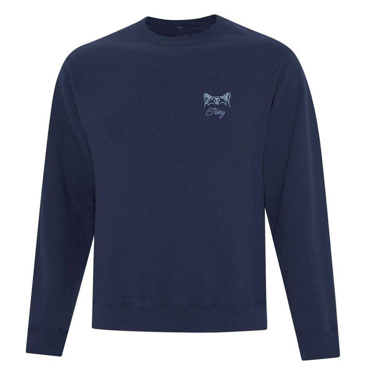 Crewneck personnalisé Oreilles de chat brodé
