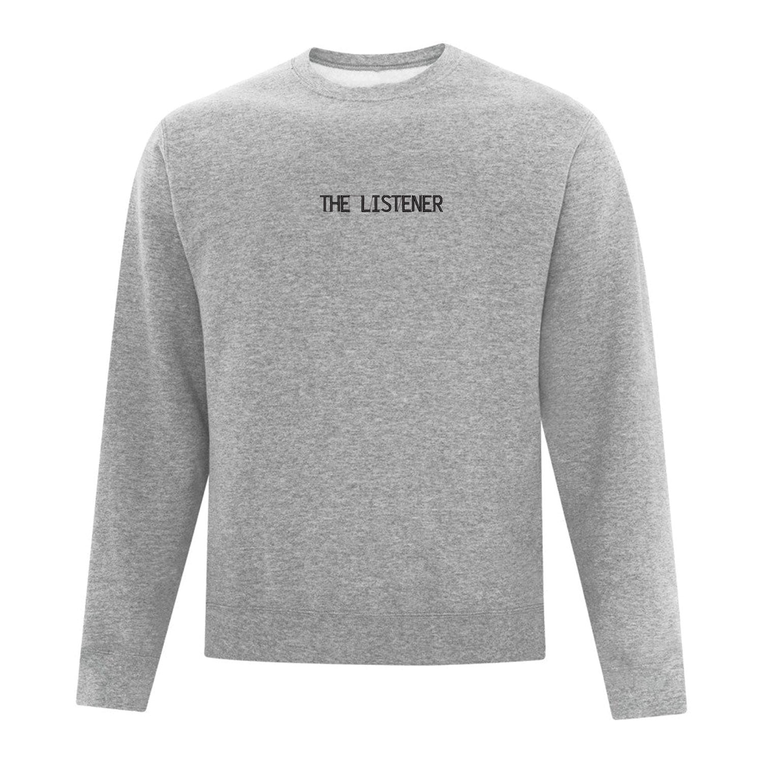 Embroidered “The Listener” crewneck