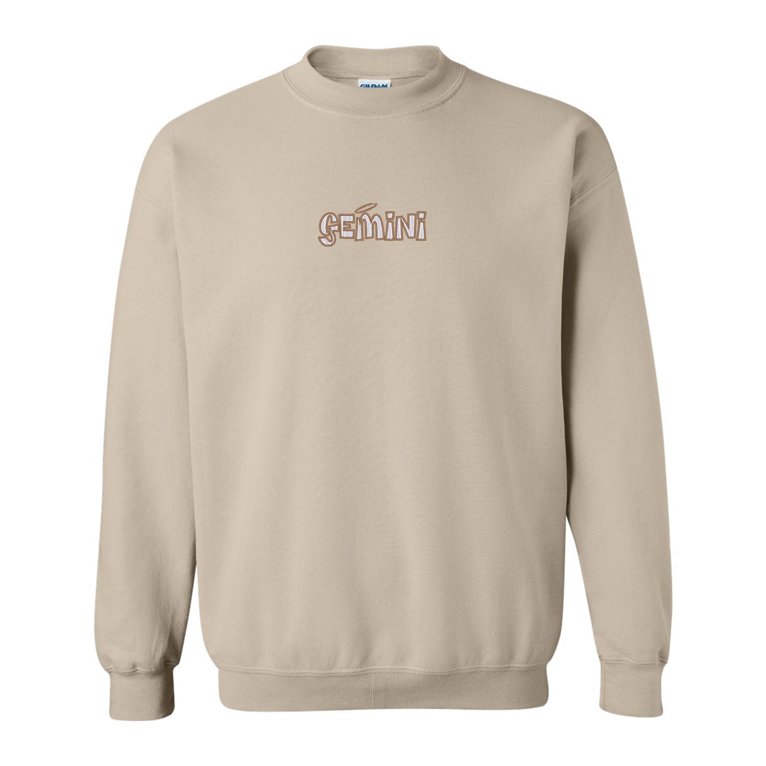 crewneck beige broderie signe astrologique gemeaux gemini