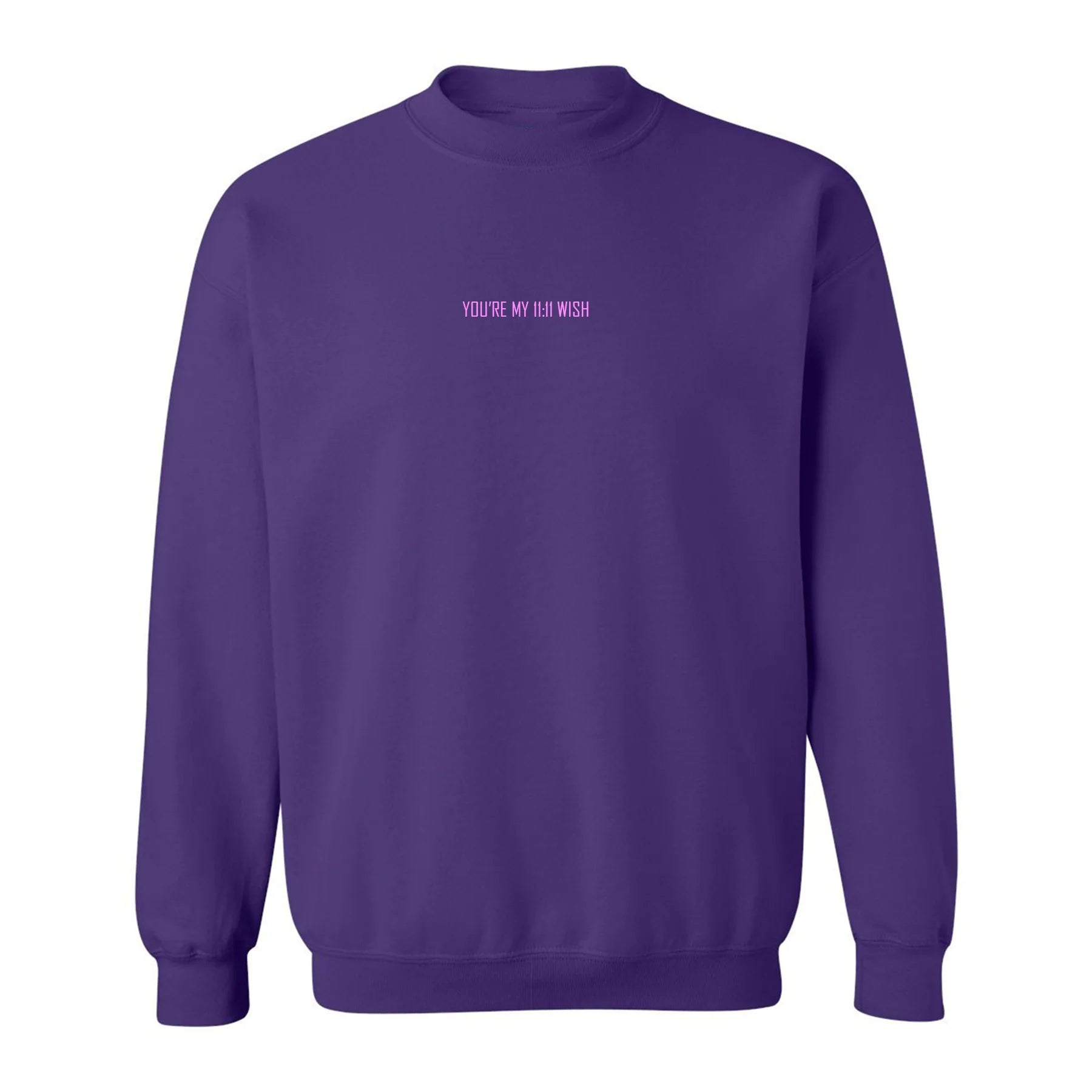 crewneck mauve 11:11 wish brodé en rose