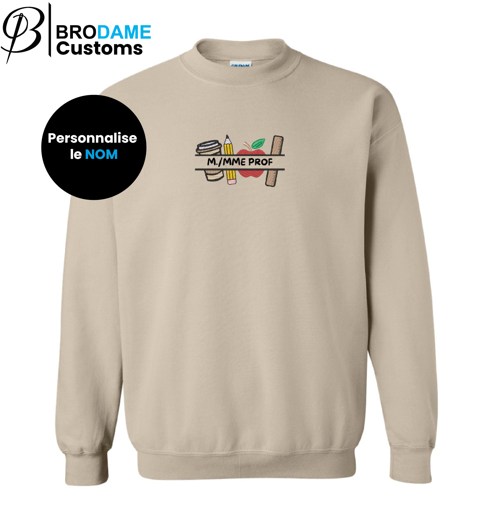 Crewneck personnalisé Prof