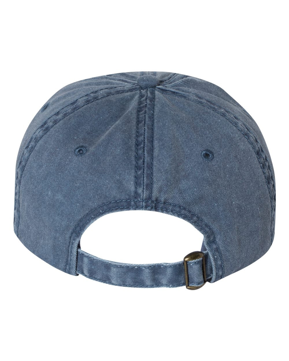 dos de la casquette délavée ajustable bleue