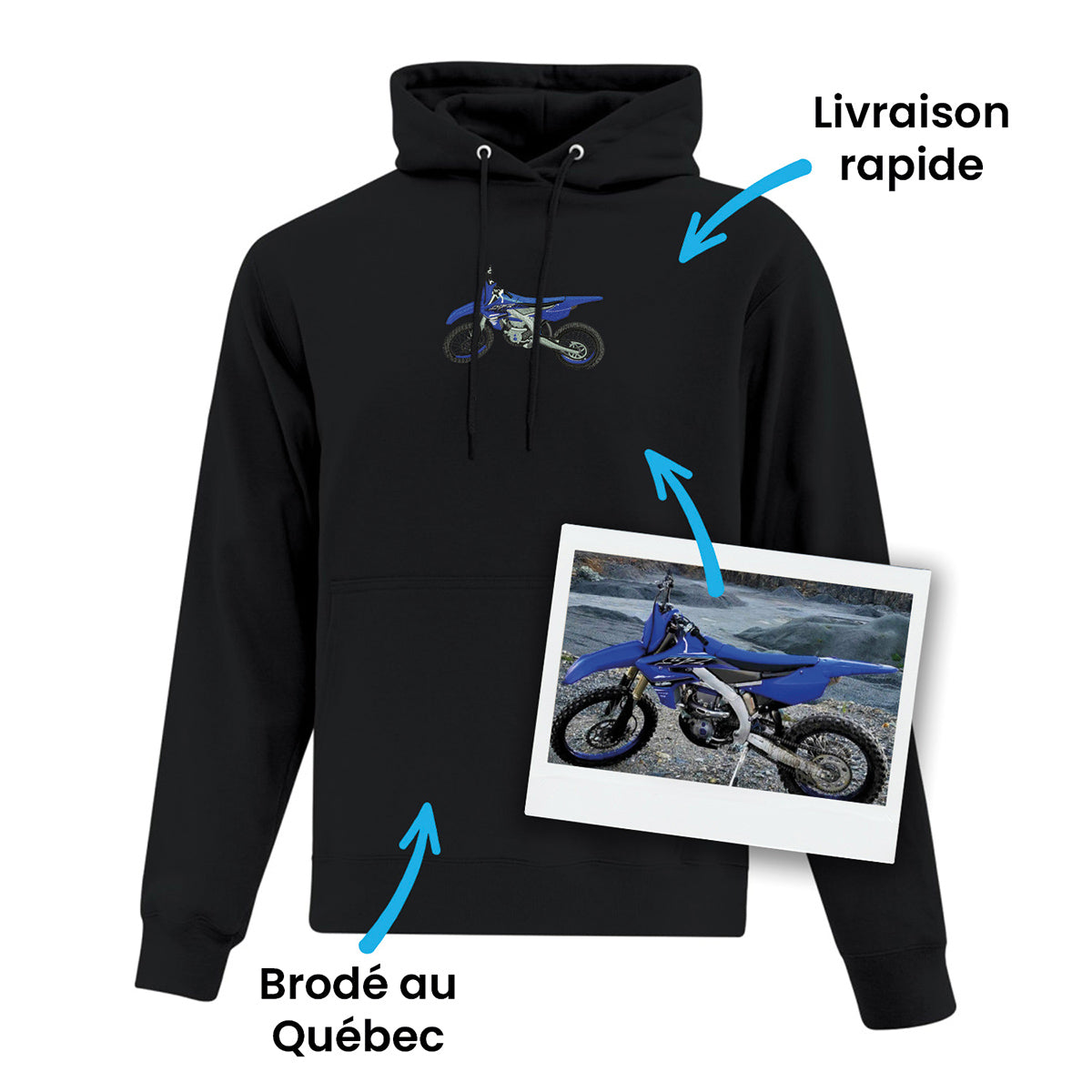 Vêtements personnalisés auto réaliste brodé