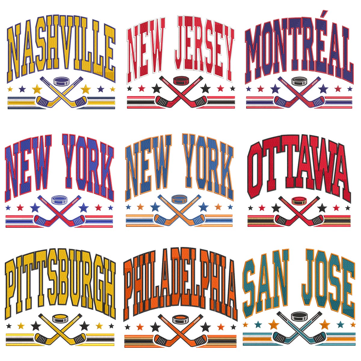 Hoodie personnalisé Ville Hockey brodé