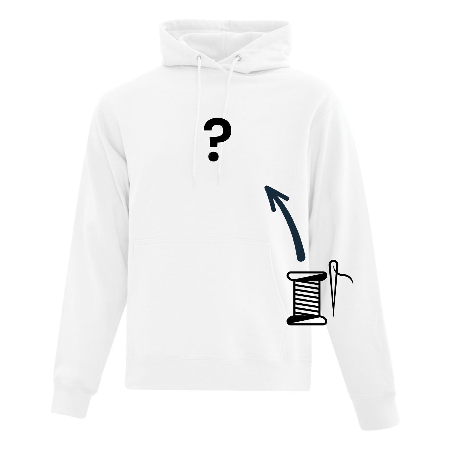 hoodie mystère carte-blanche personnalisé brodé