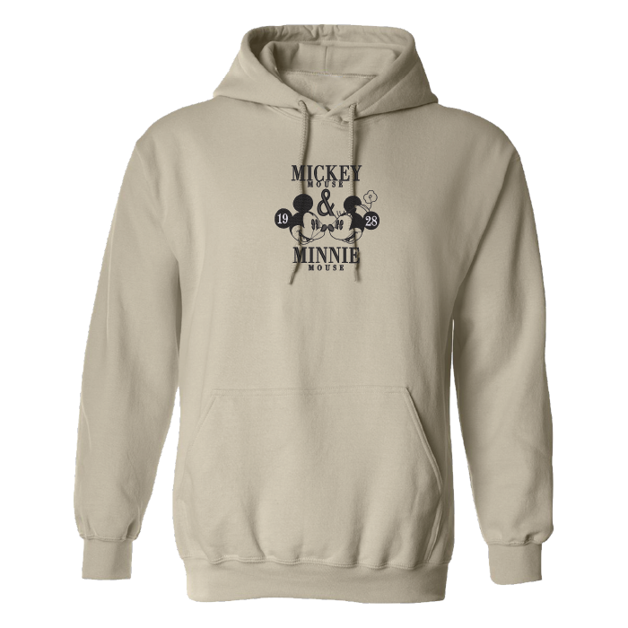 hoodie beige broderie mickey et minnie mouse 1928