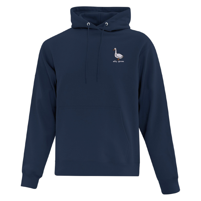 hoodie bleu marin silly goose avec oie brodée