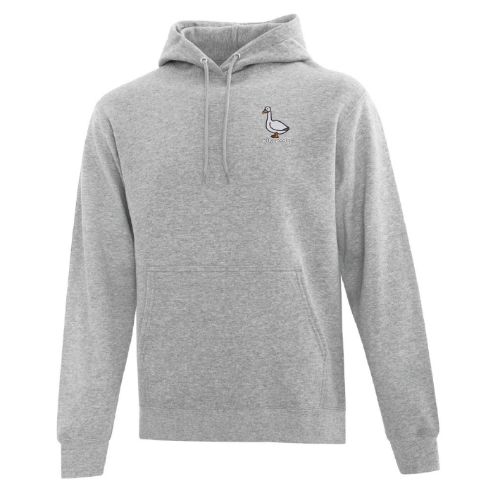 hoodie gris pâle silly goose avec oie brodée