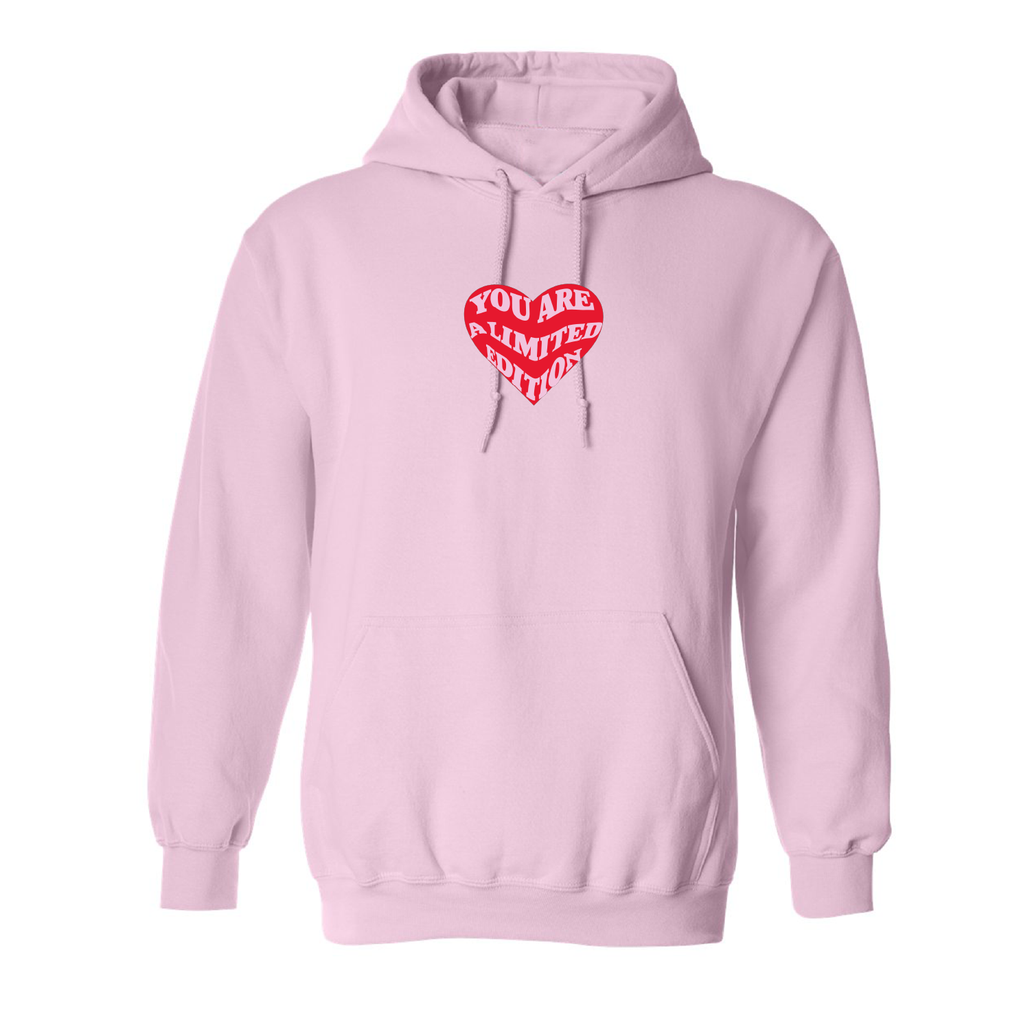 hoodie rose pâle limited edition coeur brodé journée de la femme