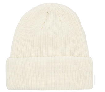 tuque créée au canada blanc cassé